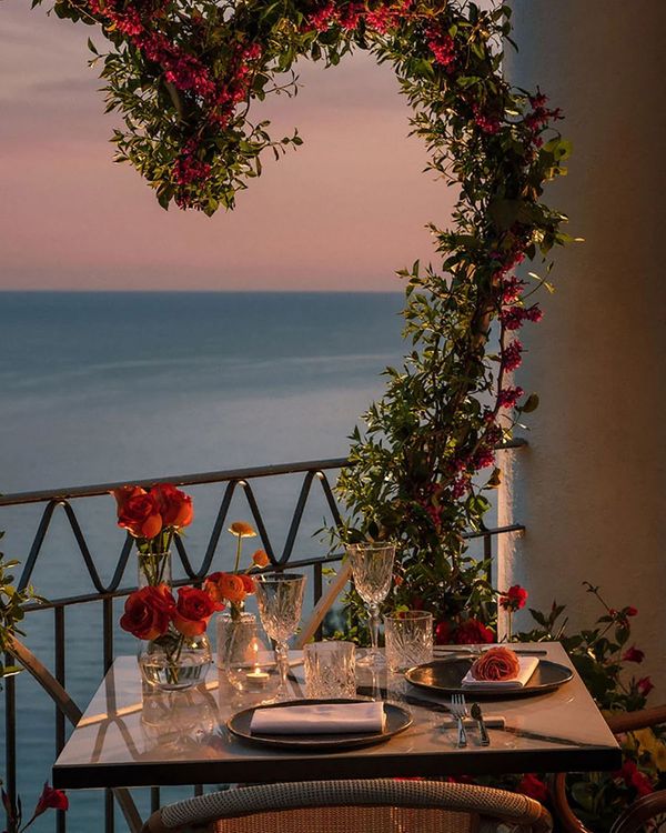 Anantara Convento di Amalfi Grand Hotel, Italy honeymoon destination, terrace dining with sea views