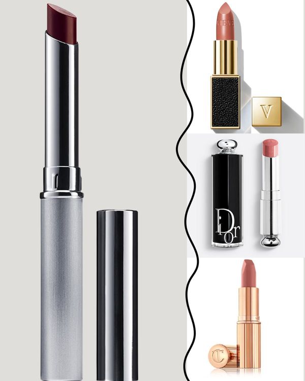 Collage of the best wedding lipsticks for brides to shop online