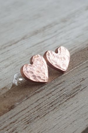 copper stud earrings from Etsy for 7 year wedding anniversary gift