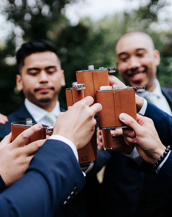 groomsmen flasks Michael Maurer