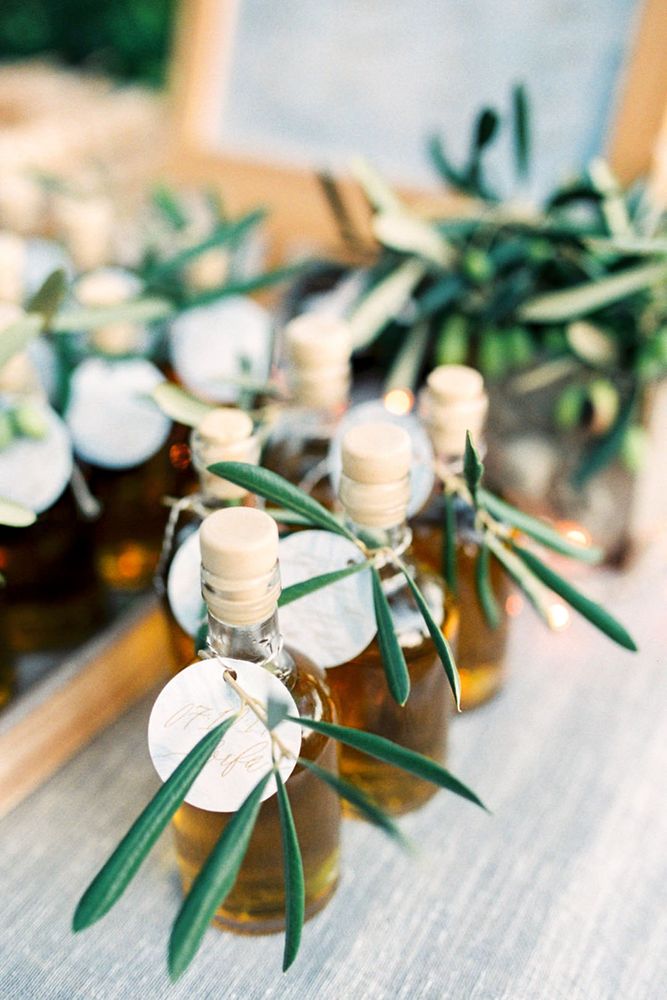 Olive oil unique wedding favour ideas 