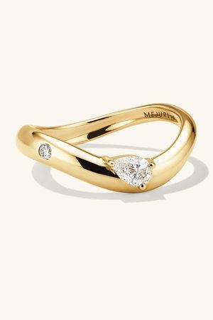 Gold lab grown diamond ring from Mejuri